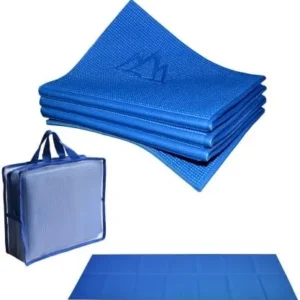 Khataland YoFoMat – Best Travel Yoga Mat, Foldable, with Travel Bag, Extra Long 72-Inch, Free From Phthalates & Latex