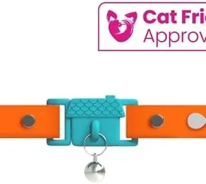 Kittyrama Tangerine Cat Collar with Bell. Cat Friendly Award Winner. Approved by Vets and Cat Experts. Breakaway Cat Collars Quick Release. Kitten Collar. Won’t Rub Fur. Lightweight, Soft & Comfy