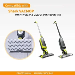 klaqian Reusable Mop Pad Refills for Shark VACMOP VM252 VM250 VM200 VM190 VC205 QM250, Vacuum Mop Pad Refills(2 Packs)