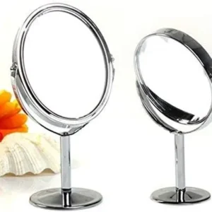 KOHARA Mirrors Makeup Makeup Beauty Makeup Cosmetic Double-Sided Normal Magnifying Stand Women Makeup Tool (Color : 01 Round Shape)