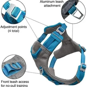 Kurgo Journey Air Dog Harness, Vest Harnesses for Dogs, Pet Hiking Harness for Running & Walking, Reflective, Padded, Includes Control Handle, No Pull Front Clip (Orange, Small)