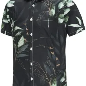 KYKU Funky Hawaiian Shirt for Men Palm Beach Shirts Tropical Vacation Shirts