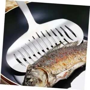 LABRIMP 1 Pc Fried Fish Spatula Kitchen Turner Baking Spatula Metal Scraper Tool Steak Scraper Kitchen Cooking Tool Fried Eel Fish Frying Non Stick Stainless Steel Fish Shovel