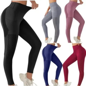 Legging with Pockets Woman Compression Yoga Lifting Tights High Waisted Exercise Bootcut Pants Seamless Leggings