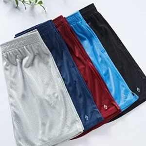 Liberty Pro 5 Pack: Mens Athletic Shorts, 9″ Mesh Basketball Shorts Men Active Gym Shorts with Pockets