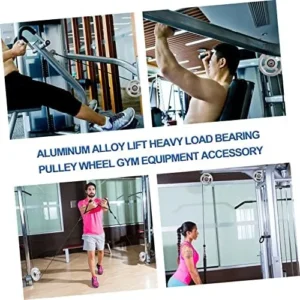 LIOOBO 2pcs Aluminum Alloy Pulley Gym Equipment Part Cable Merchine Puzzle Shaped Pillow Ball Bearing Abration