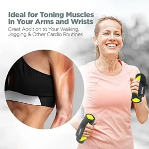 LoGest Soft Hand Weights Adjustable Straps – Comes in 1LB Weights or 2LB or 3LB 4LB – Comfortable & Secure Weighted Neoprene Dumbbells with Straps for Walking Running Cardio Workout Physical Therapy