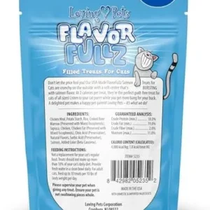 Loving Pets Flavorfullz Filled Treats for Cats, Salmon 3 oz.