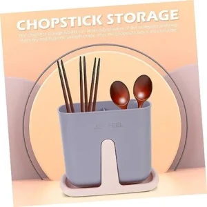 MAGICLULU 4pcs Compartmented Chopsticks Cage Utensil Holder Plastic Storage Containers for Clothes Kitchen Gadget Cooking Utensil Storage Toothbrush Holder Household Pp Chopsticks Spoon