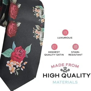 Man of Men Floral Ties for Men – Premium Floral Collection Ties – Men’s Neckties