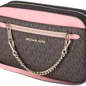 Michael Kors Mina Small Signature Logo Chain Crossbody Bag