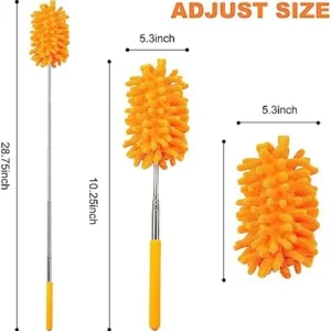 Microfiber Duster for Cleaning, YIMICOO Hand Washable Dusters with Extension Pole, Replaceable Microfiber Head, Cleaning Supplies for Home,Office,Car,Window,Furniture,Ceiling Fan