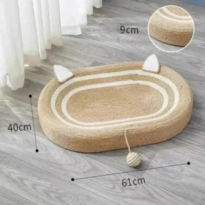 NADEnVIE Oval Cat Scratchers Board – Weave Design Pet Bed Cats Nest Oval Cat Scratching Pads Cat Toy Household Pet Furniture Cats Training Toys Pet Products (Style C)