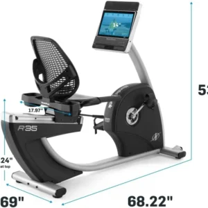 NordicTrack Commercial Series R35; iFIT-Enabled Recumbent Exercise Bike with 14” Touchscreen