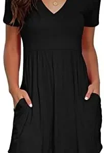 Nova In Sky Women’s Casual Dresses Short Sleeve Summer Dress with Pockets