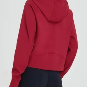 Oalka Sweatshirts Half Zip Long Sleeve Cropped Pullover Lined Full Zip Hoodies Thumb Hole Jackets