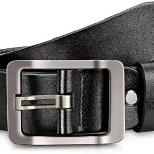 OVEYNERSIN Men Belt – 100% Genuine Leather casual Dress Belts Big Metal Buckle Adjustable Size designer Fashion Gifts