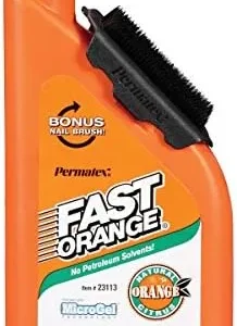 Permatex 23113 Fast Orange Smooth Lotion Hand Cleaner with Nail Brush, 15 oz.