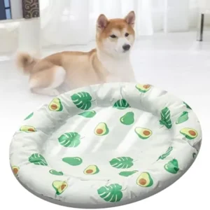 Pet Beds, 16.9in Cool and Non Irritating Cooling Dog Bed, can Absorb Heat and Cool Down Easy to Clean Durable Portable Crate Mat for Most Pets(Avocado)