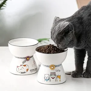 POPETPOP 1 Set Porcelain Bowl Tall Grain Basin Vessel Tools Cat Water Drink Conatiner Cat Food Feeder Cat Water Bowls Cat Feeding & Watering Supplies Dog Bowls Cat Tray Ceramics Pet Cat