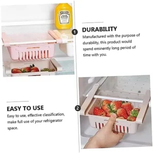 PRETYZOOM 4pcs Storage Rack Out Fridge Drawer Plastic Container Refrigerator Pull Out Bin Refrigerator Pull-out Drawer Food Container Storage Bin Drawers Compartment Pp Organizer