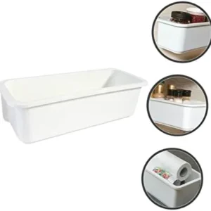 PRETYZOOM Pull-out Storage Box Cabinet Storage Under The Sink Organizer Drawer Storage Organizer Wall Storage Rack Bathroom Organizer Drawer Shelf Pp Cell Phone White Garbage Can