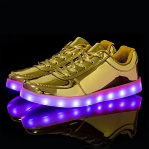 PYYIQI LED Light Up Shoes for Women Men Sports LED Shoes Dancing Sneakers Low-Top USB Charging Shoes for Kids