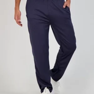 Real Essentials 3 Pack: Men’s Mesh Athletic Gym Workout Lounge Open Bottom Sweatpants with Pockets (Available in Big & Tall)