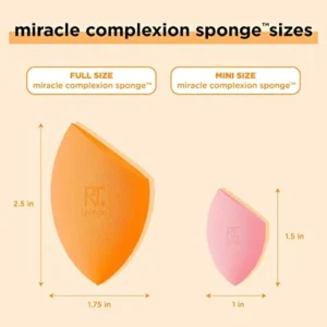 Real Techniques Mini Miracle Complexion Sponges, Small Makeup Blending Sponges, For Foundation & Concealer, Mini Size for Under Eyes & Touch-Ups, Natural Makeup, Latex-Free, 4 Count