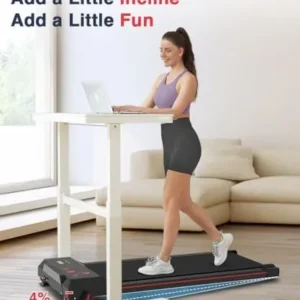 Redliro Walking Pad with Incline, Under Desk Treadmill for Home, Compact Walking Pad for Small Space, Portable Treadmill with Remote Control & Free Installation