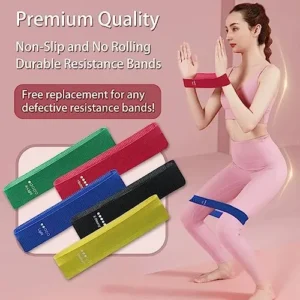 Resistance Bands for Working Out, 5 Levels Exercise Bands Set, No Rolling Tear-Resistant Booty Bands Workout Bands for Legs Butt Yoga, Pilates, Fitness, Home