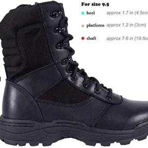 RIELD Men’s Military Tactical Work Boots Side Zipper Jungle Army Combat Boots