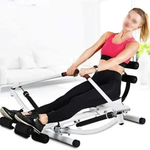 Rowing Machine Indoor Rower with 12 Resistance Levels 3 Grades of Slope Adjustment 360° Rotation of The Handrail for Home Cardio Workout Fitness