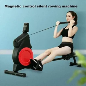 Rowing Machines Rowing Machine for Home Use Foldable Indoor Rower Gym Home Resistance Can Be Adjusted Build Muscle Shape Your Body Can Bear 120kg (Color : Black Size : 165