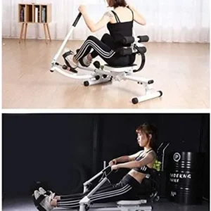 Rowing Machines Rowing Machine Hydraulic Rower Trainer with Adjustable Resistance Advanced Driving Belt System Cardio Workout Running