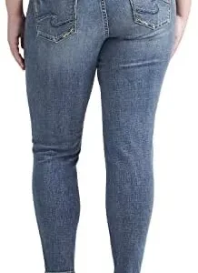 Silver Jeans Co. Women’s Plus Size Suki Mid Rise Curvy Fit Skinny Jeans