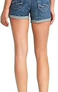 Silver Jeans Co. Women’s Suki Mid Rise Curvy Fit Short