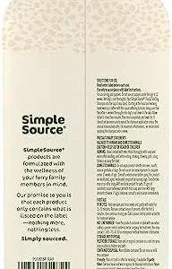 SimpleSource® Flea & Tick Shampoo for Dogs, Powered by Plants, Kills Fleas, Flea Eggs, Flea Larvae, & Ticks, & Mosquitos, Cleans & Deodorizes, 12oz Bottle