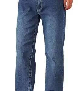 Soojun Men’s Flex Waistband Relaxed Fit Straight Leg Jeans