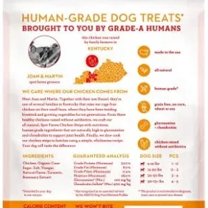 Spot Farms All Natural Human Grade Dog Treats, Chicken Strips with Glucosamine and Chondroitin, 12.5 Ounce