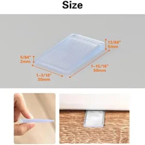 Tahikem 8 Pcs Plastic Clear Table Shims, Level Wedge for Home Furniture, Have Extreme Weight Capacity, Weather Resistant, Levelers for Wobbly Uneven Floors Fixing Toilet Leveling (Transparent)