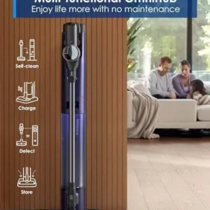 Tineco Pure ONE Station FurFree Cordless Vacuum Cleaner with 3L Auto Dust Base, Smart Stick Vacuum Cleaner Powerful Suction & Lightweight, ZeroTangl Brush for Hard Floor, Carpet & Pet Hair, Blue