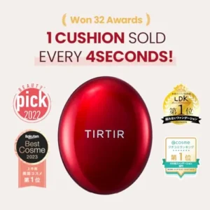 TIRITR Mask Fit Red Cushion Foundation | Japan’s No.1 Choice, Long-Lasting, Lightweight, Buildable Coverage, Semi-Matte, All Skin Types, Korean Cushion, Mini (0.15 oz.), 21N Ivory