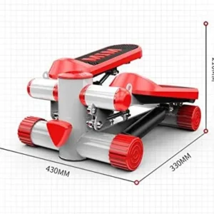 Treadmill Weight Loss Exercise Stepper Stepper Machine Fitness Mini Stepper Stapper Stepper Exercise Equipment with Resistance Bands (Color: Red, Size: One Size) (Red One Size)