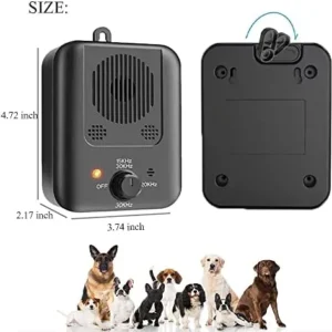 TSKLooy Dog Bark Deterrent Devices,2-in-1 Dog Training Tool,Ultrasonic Waterproof Bark Box,Effective and Safe Anti Bark Device for Dogs Outdoor Indoor 3 Modes (Max 50 Feet), Barking Dog Silencer.