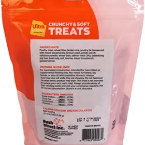 Ultra Chewy Crunchy and Soft Cat Treats – Perfect Snacks for Indoor Cats – Delicious Treats with Added Vitamins – GMO Free – Salmon Flavor