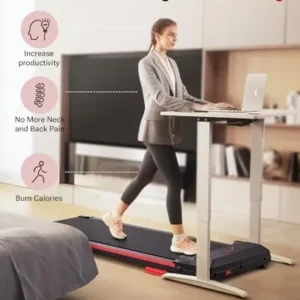 UREVO Walking Pad,Under Desk Treadmill for Office and Home, Portable Walking Jogging Machine with Remote Control and LED Display