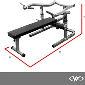 Valor Fitness Chest Press Machine – Independent Converging Arms – 9 Adjustable Positions – Flat Incline – 250 Pound Max – Home Gym Equipment BF-47