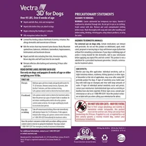 Vectra 3D for Dogs Flea, Tick & Mosquito Treatment & Prevention for Extra Large Dogs (over 95 lbs) , 6 month supply