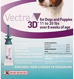 VECTRA 3D Small Dog 11-20lbs, 6 Doses